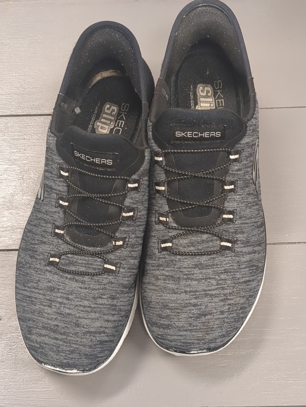 Skechers Women's Gray Slip-On Athletic Sneakers